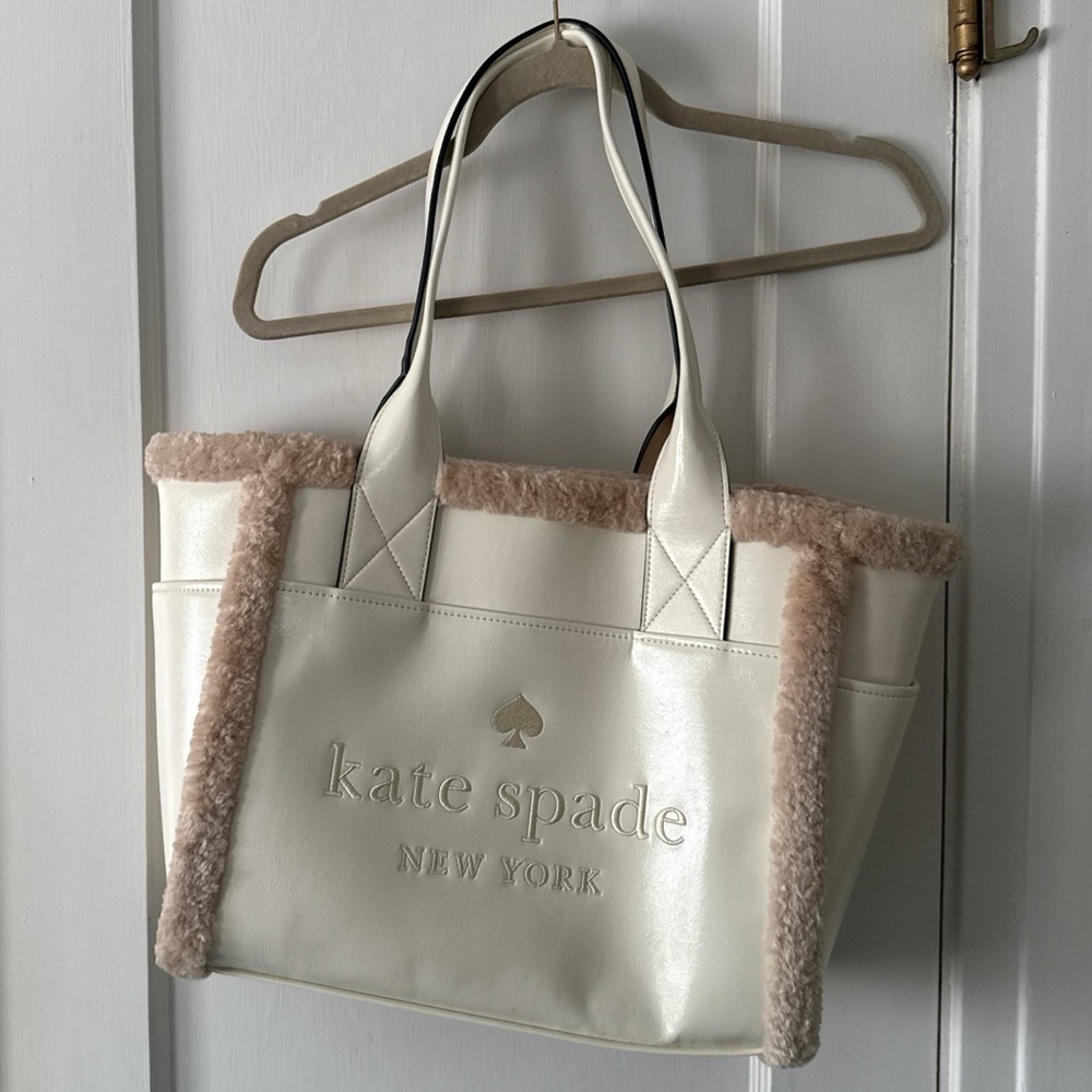 kate spade Cream and Tan Tote Bag